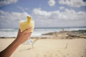 Una copa de Piña Colada