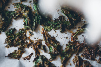 Col rizada o kale al horno
