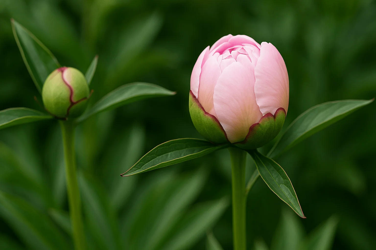Sara Bernh la flor creciendo en un campot verde